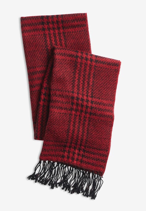 Long Scarf, CLASSIC RED BLACK HOUNDSTOOTH, hi-res image number null