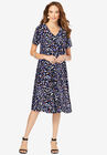 Ultrasmooth® Fabric V-Neck Swing Dress, , hi-res image number null