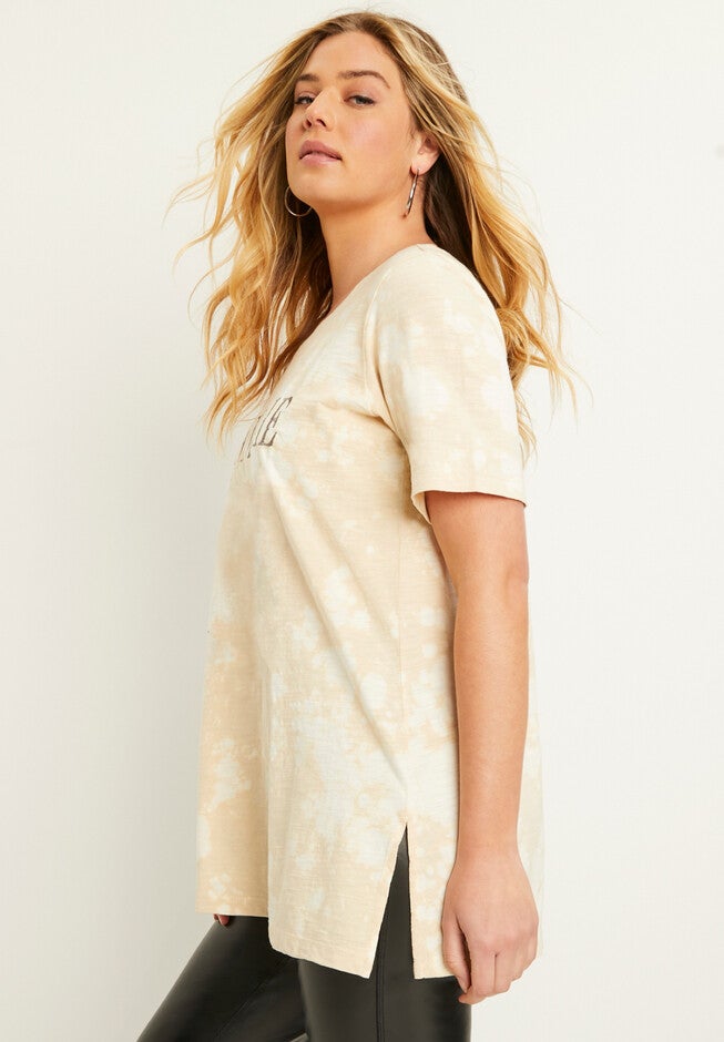 Scoop-Neck Graphic Tee, , alternate image number null