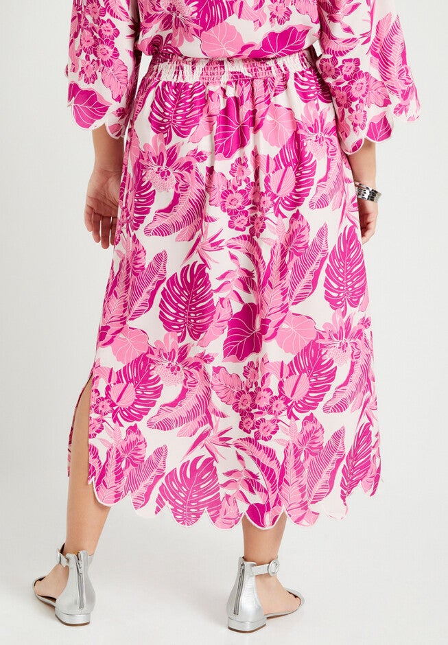 Scallop-Trim Midi Skirt, , on-hover image number null