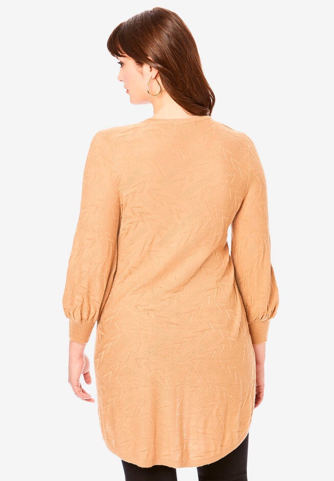 Textured Square Neck Sweater, , on-hover image number null