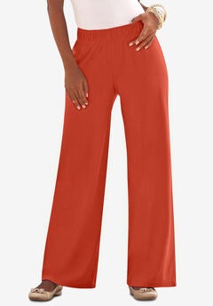 Wide-Leg Soft Knit Pant