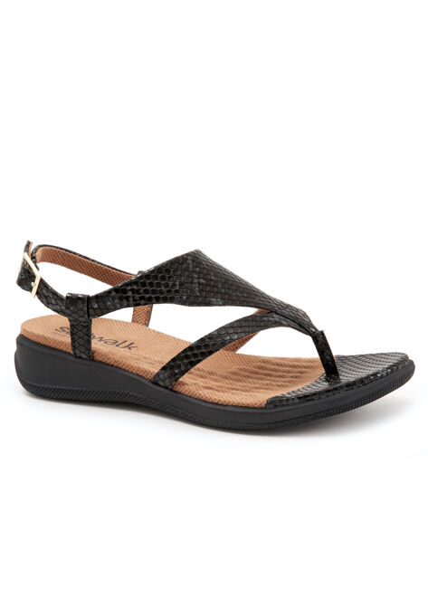 Temara Sandals By Softwalk, BLACK GREY SNAKE, hi-res image number null