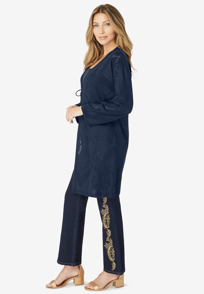 Tie-Front Cardigan, , alternate image number null