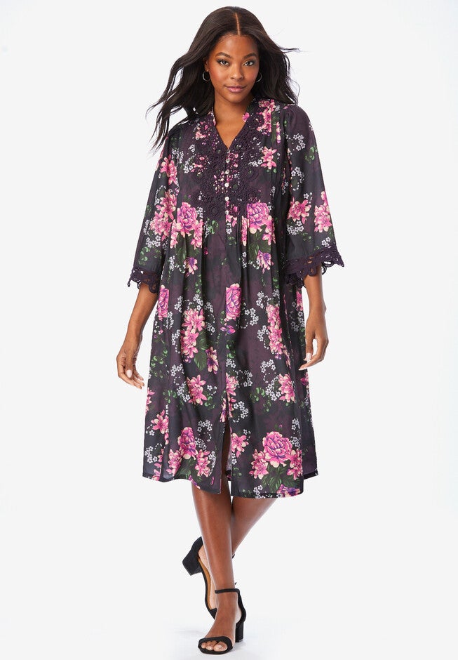Juliet Shirtdress, DARK BERRY SHADOW PEONY, hi-res image number 0