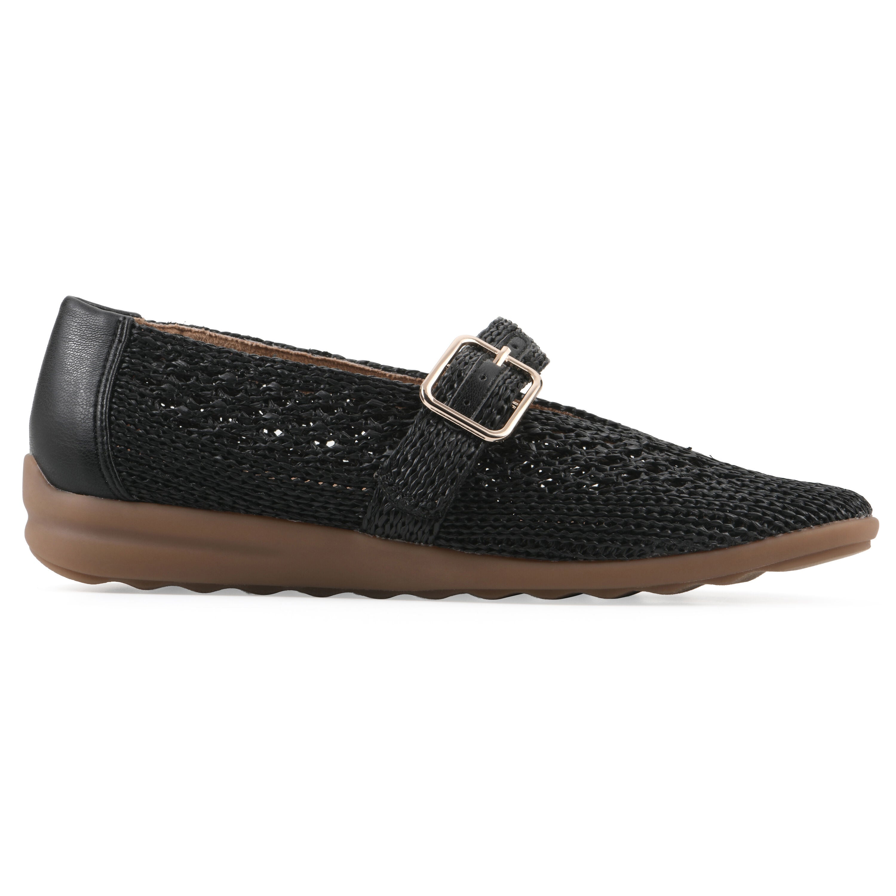 Cordette Mary Jane Flat, BLACK FABRIC, alternate image number 2