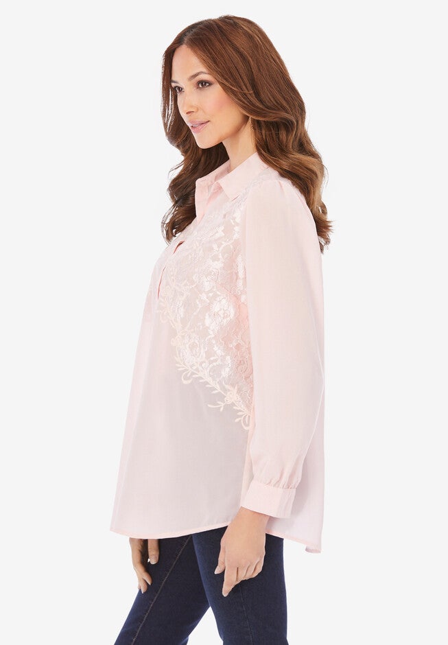 Embroidered Georgette Blouse, , alternate image number 2