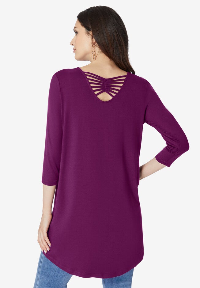 Cutout Detail Ultra Femme Tunic, , on-hover image number null
