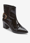 The Calliope Bootie By Comfortview, BLACK CROCO, hi-res image number null