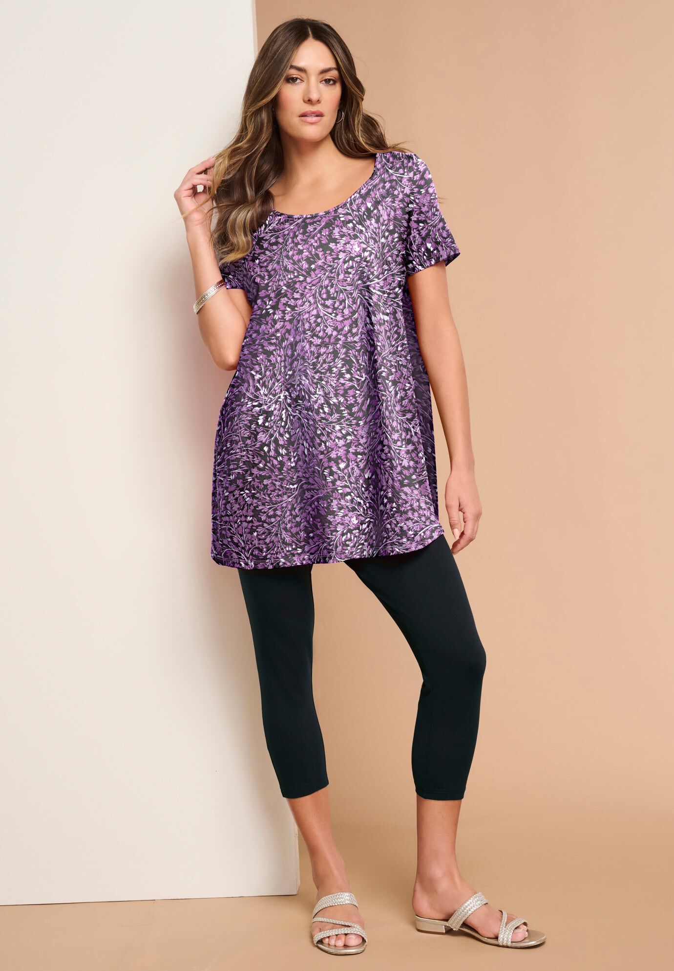 Plus Size Cotton Ultimate Scoopneck Swing Tunic
