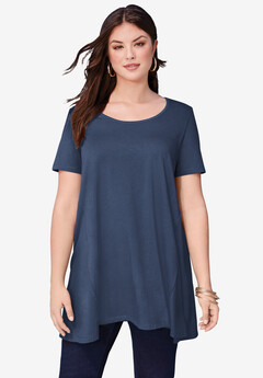 Boatneck Ultimate Tunic with Side Slits