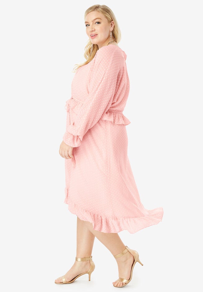 Ruffle Drawstring Dress with Tassels, , alternate image number 2