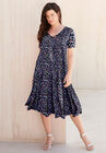 Ultrasmooth® Fabric V-Neck Swing Dress, , alternate image number null