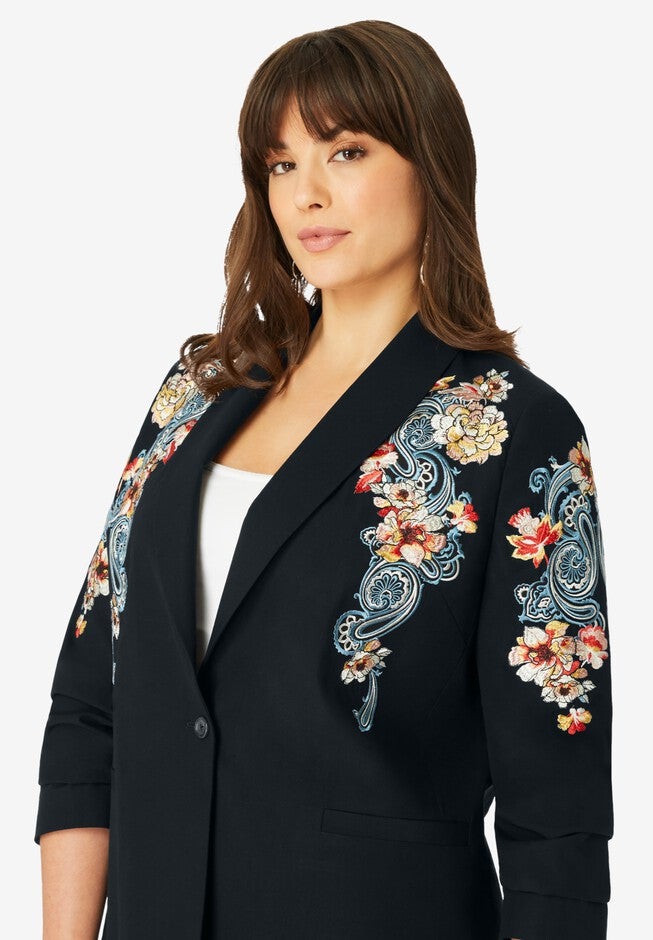 Embroidered Blazer, , alternate image number null