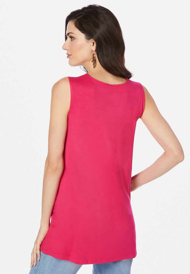 Eyelet Square-Neck Tank, , on-hover image number null