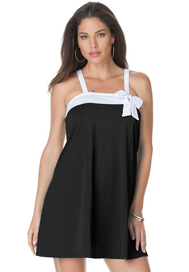 Side Bow Swimdress, NO COLOR, hi-res image number 0
