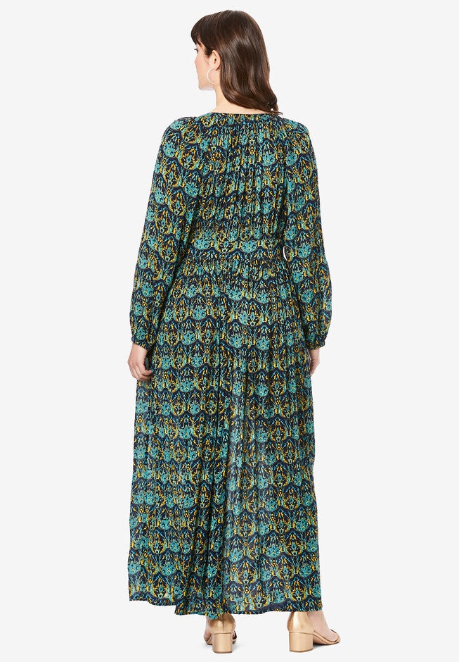 Boho Crinkle Maxi Dress, , on-hover image number null