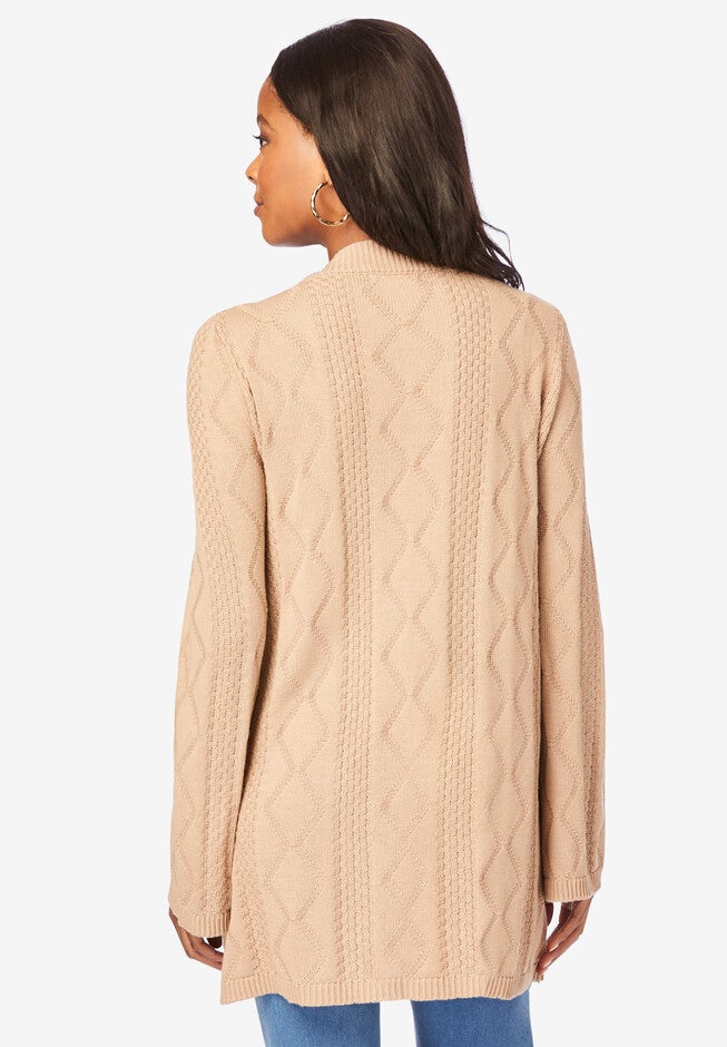 Diamond Stitch V-Neck Sweater, , on-hover image number 1