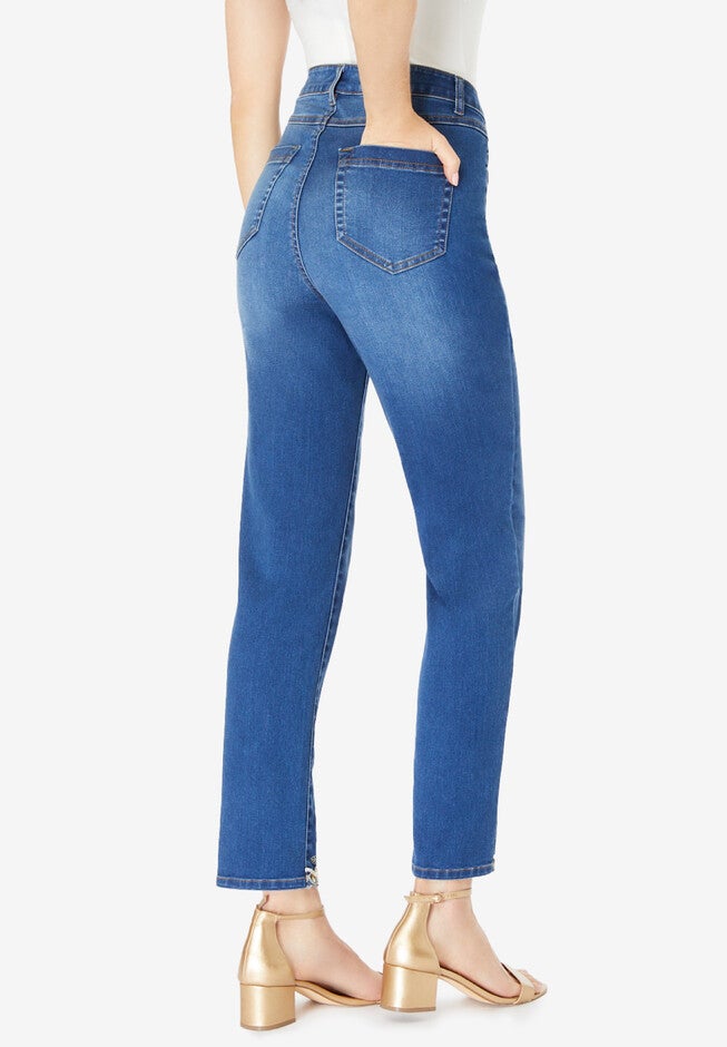 Embellished Straight-Leg Ankle-Length Jean, , on-hover image number null