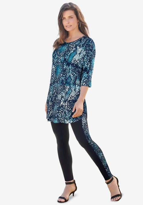 Printed Set, DEEP TEAL SNAKESKIN, hi-res image number null