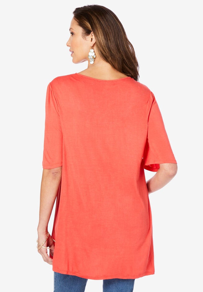 Embroidered Corded-Tie Tunic, , on-hover image number 1