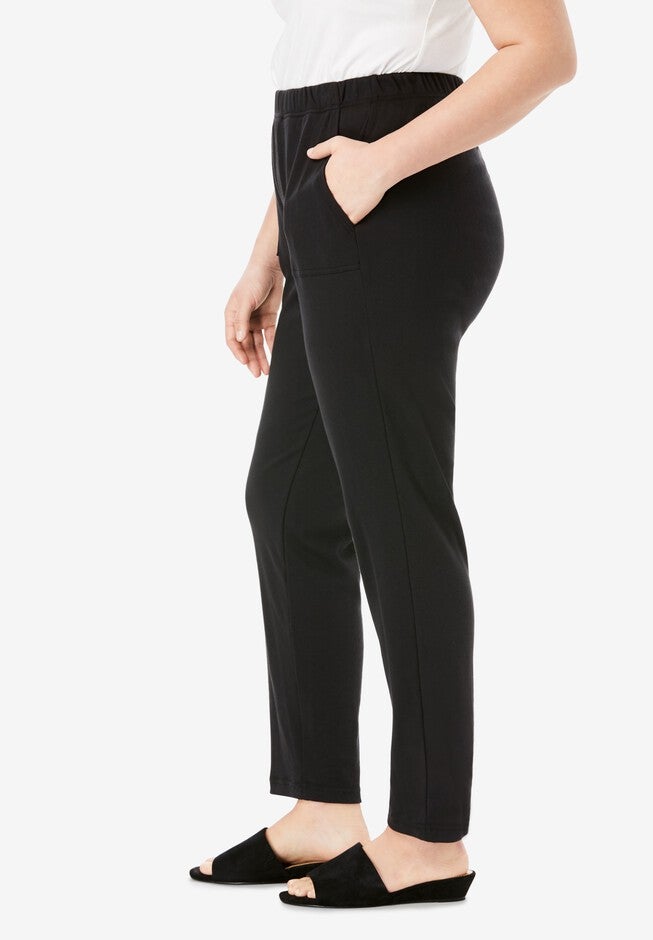 Ankle-Length Soft Knit Pant, , alternate image number null