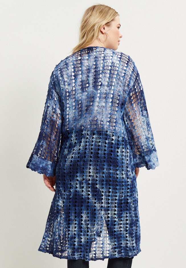 Tie-Dye Crochet Cardigan, , on-hover image number 1