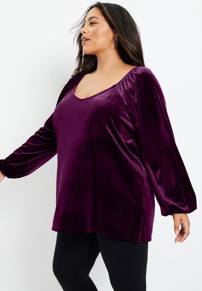 Sweetheart Velour Top, , alternate image number 2