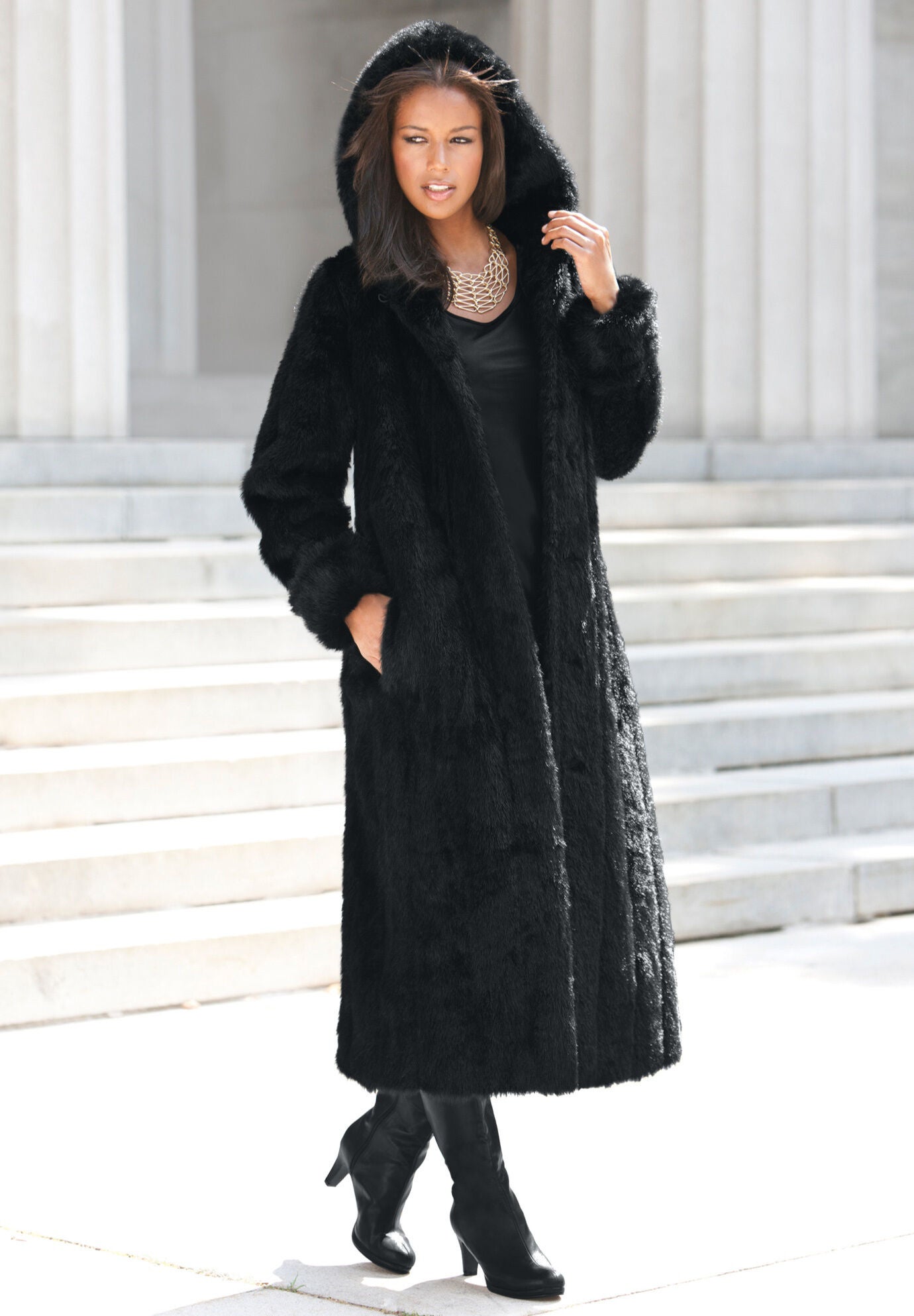 Full length faux fur coat new arrivals