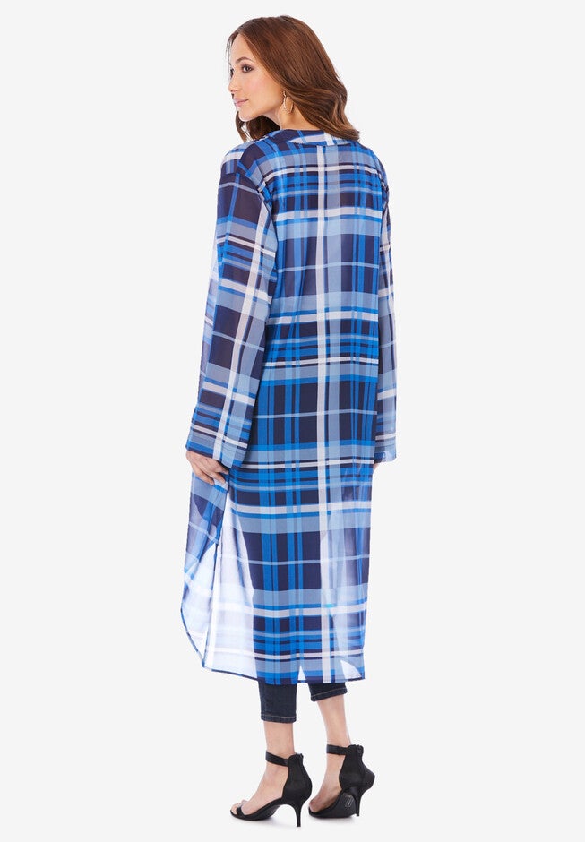 Plaid Duster, , on-hover image number 1