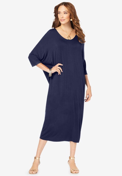 Bracelet-Length Drape Caftan, , hi-res image number null