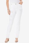 Distressed Jean with Invisible Stretch®, WHITE, hi-res image number null