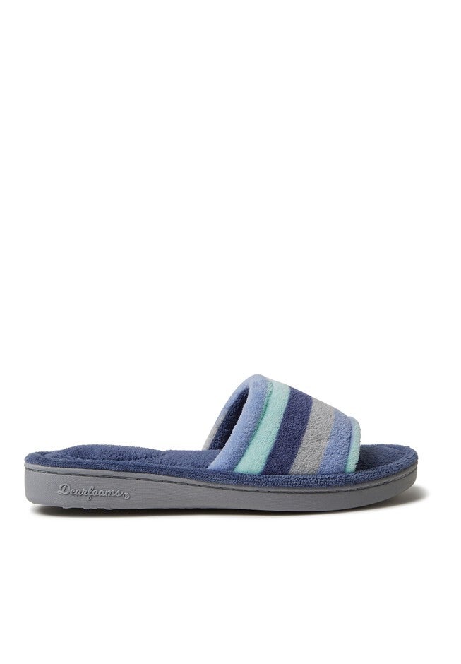 Alice Colorblocked Microfiber Terry Slide by Dearfoams, , alternate image number null