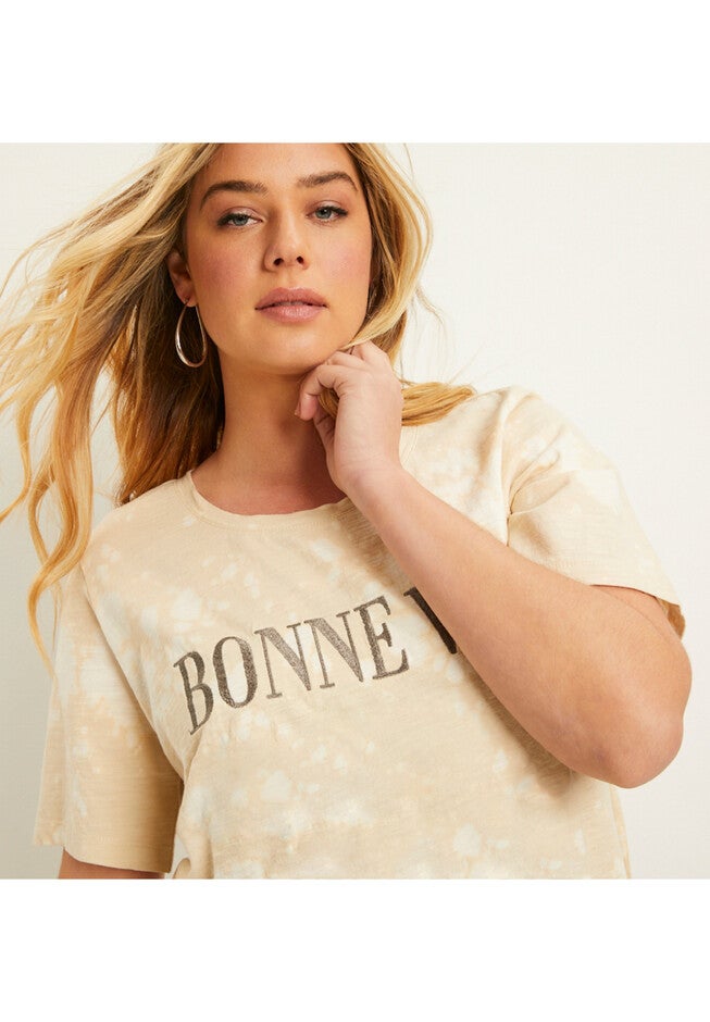 Scoop-Neck Graphic Tee, , alternate image number null
