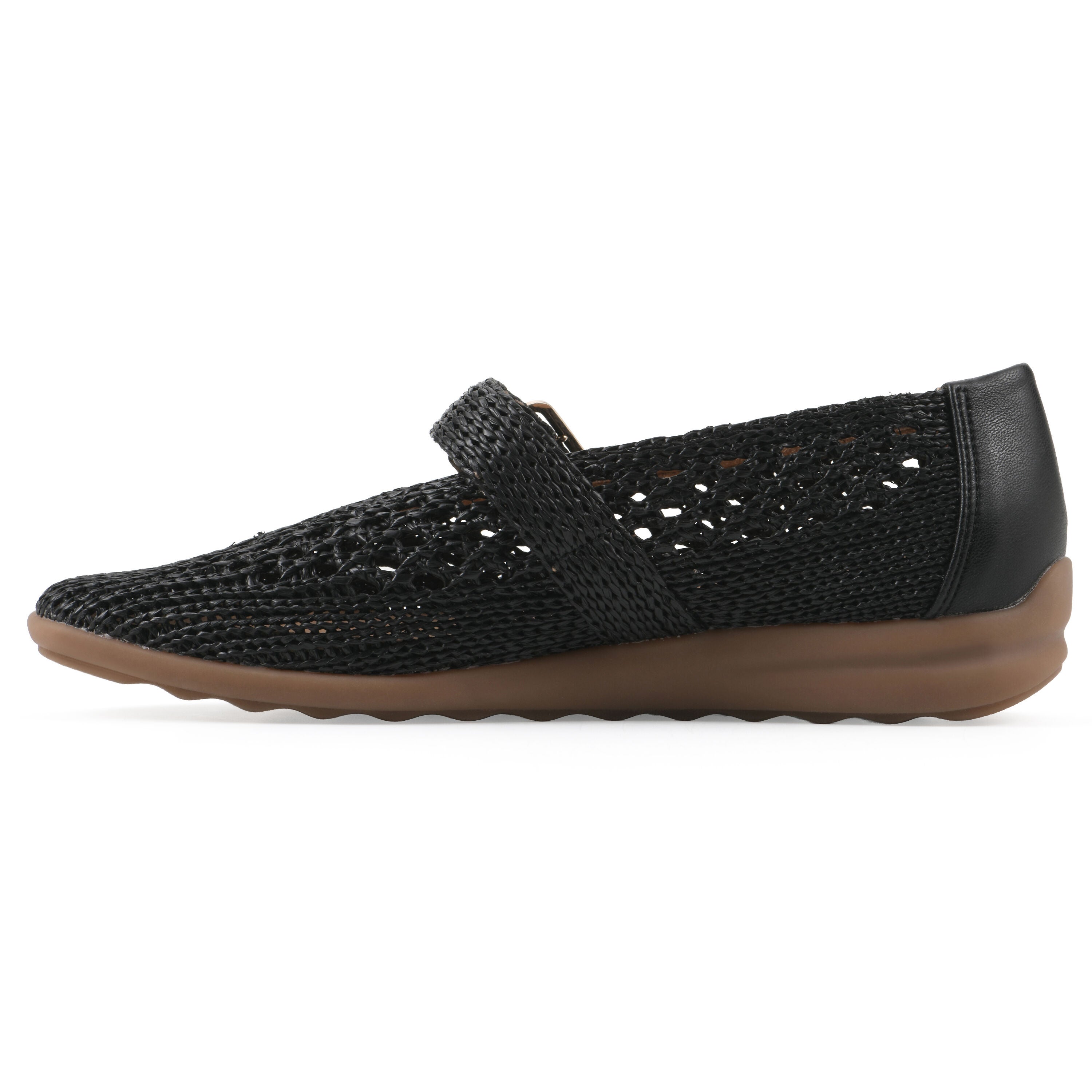 Cordette Mary Jane Flat, BLACK FABRIC, alternate image number 3