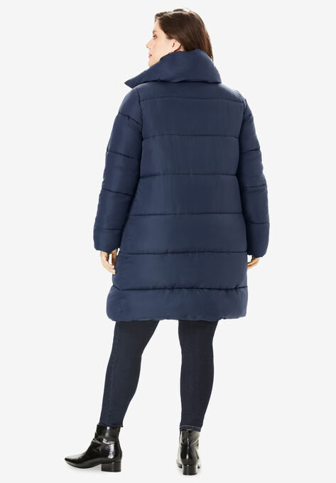 High Collar Puffer Coat, , on-hover image number null