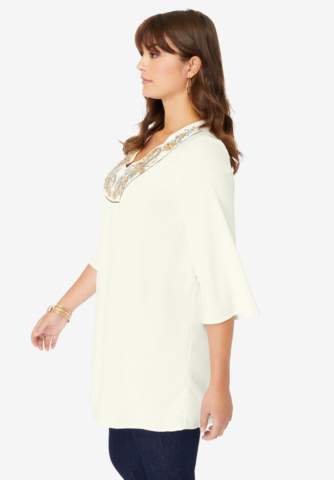 Embellished Georgette Tunic, , alternate image number 2