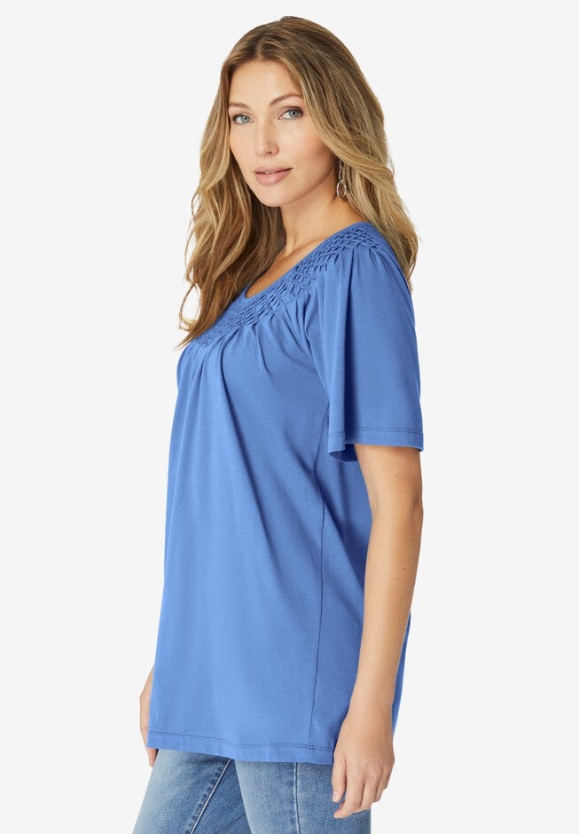 Smocked Tee, , alternate image number 2