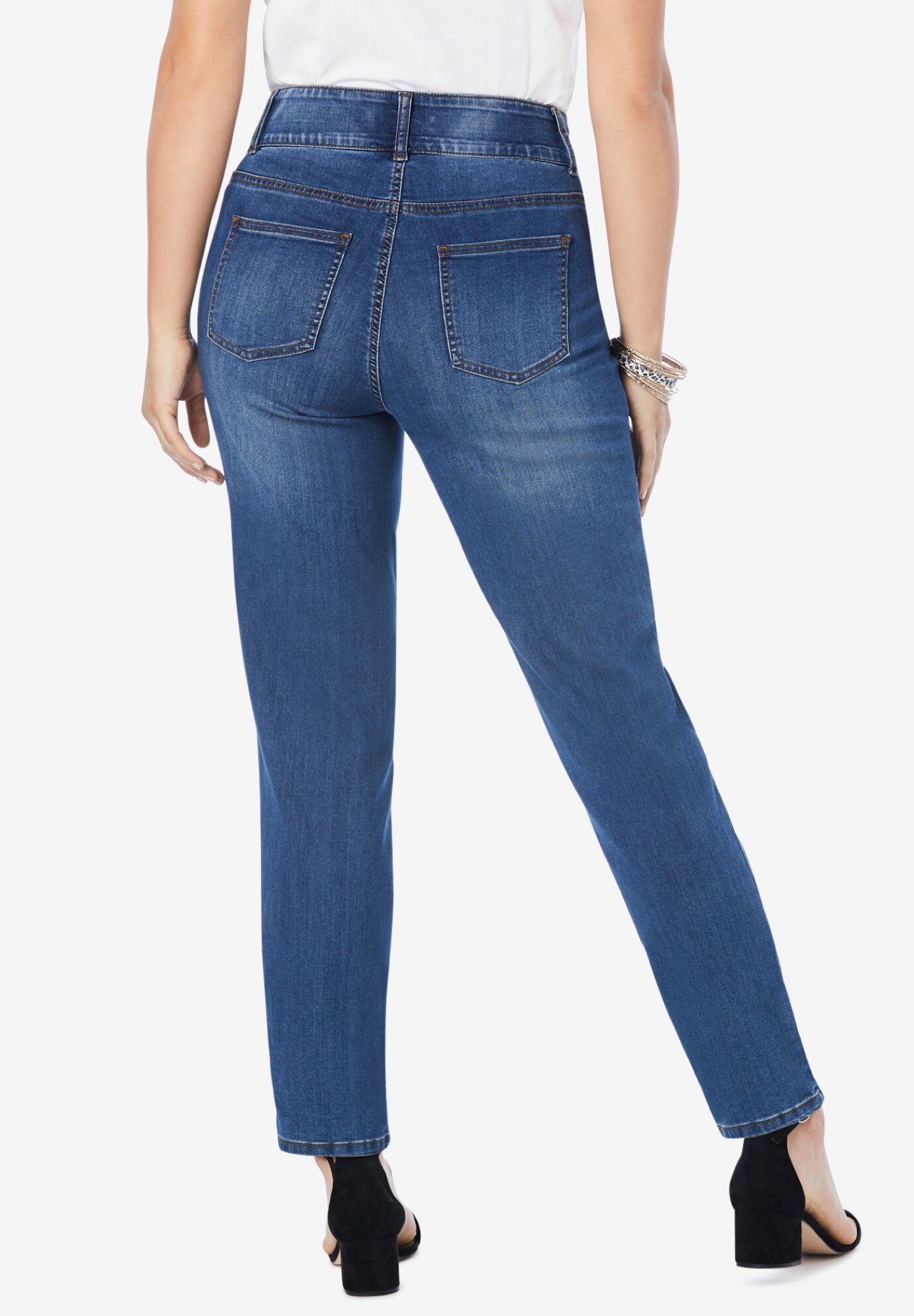 straight leg jeans for curves