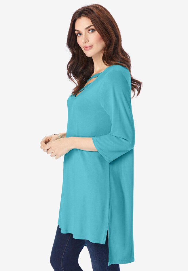 Strappy V-Neck Ultra Femme Tunic, , alternate image number 2