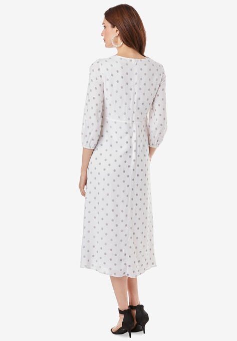 Embroidered Long Dress, , on-hover image number null