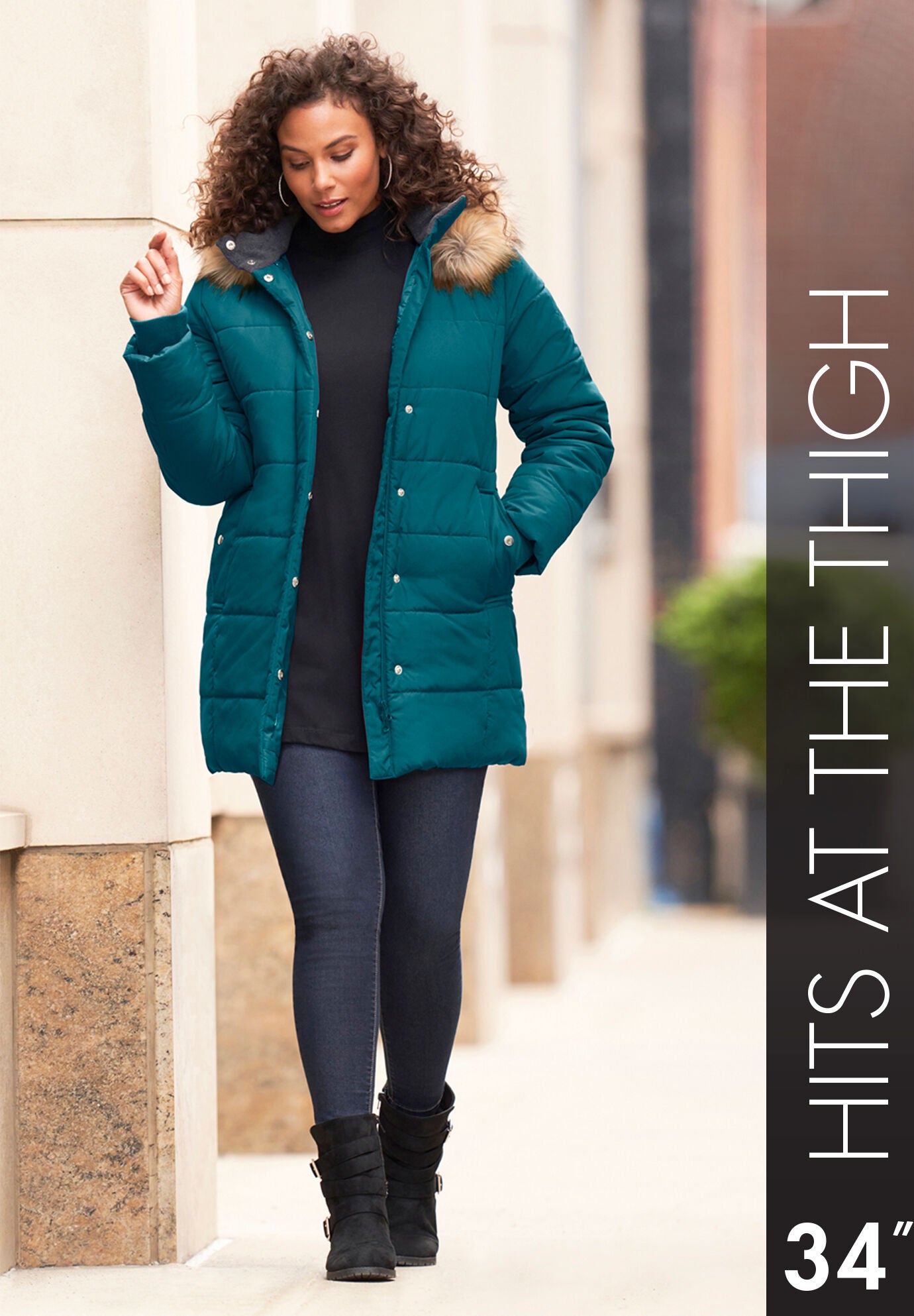 Classic Length Quilted Puffer Jacket