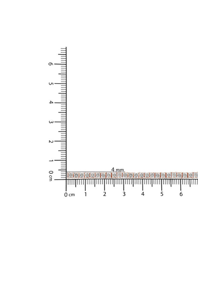 Rose Gold Over Sterling Silver Diamond Square Frame Miracleset Tennis Bracelet 8 inches, , alternate image number 6