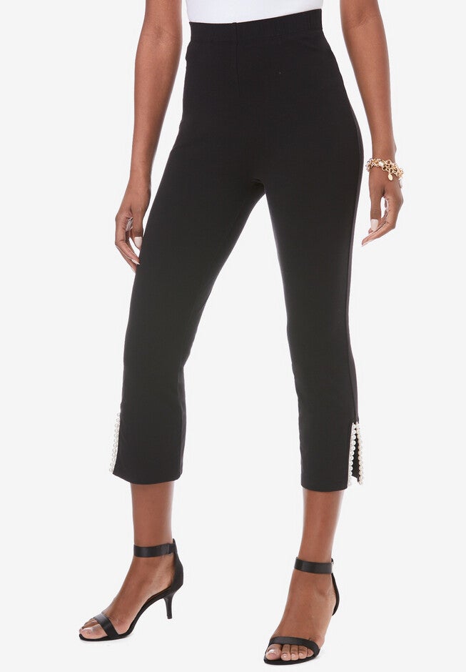 Pearl-Detail Capri, BLACK, hi-res image number 0