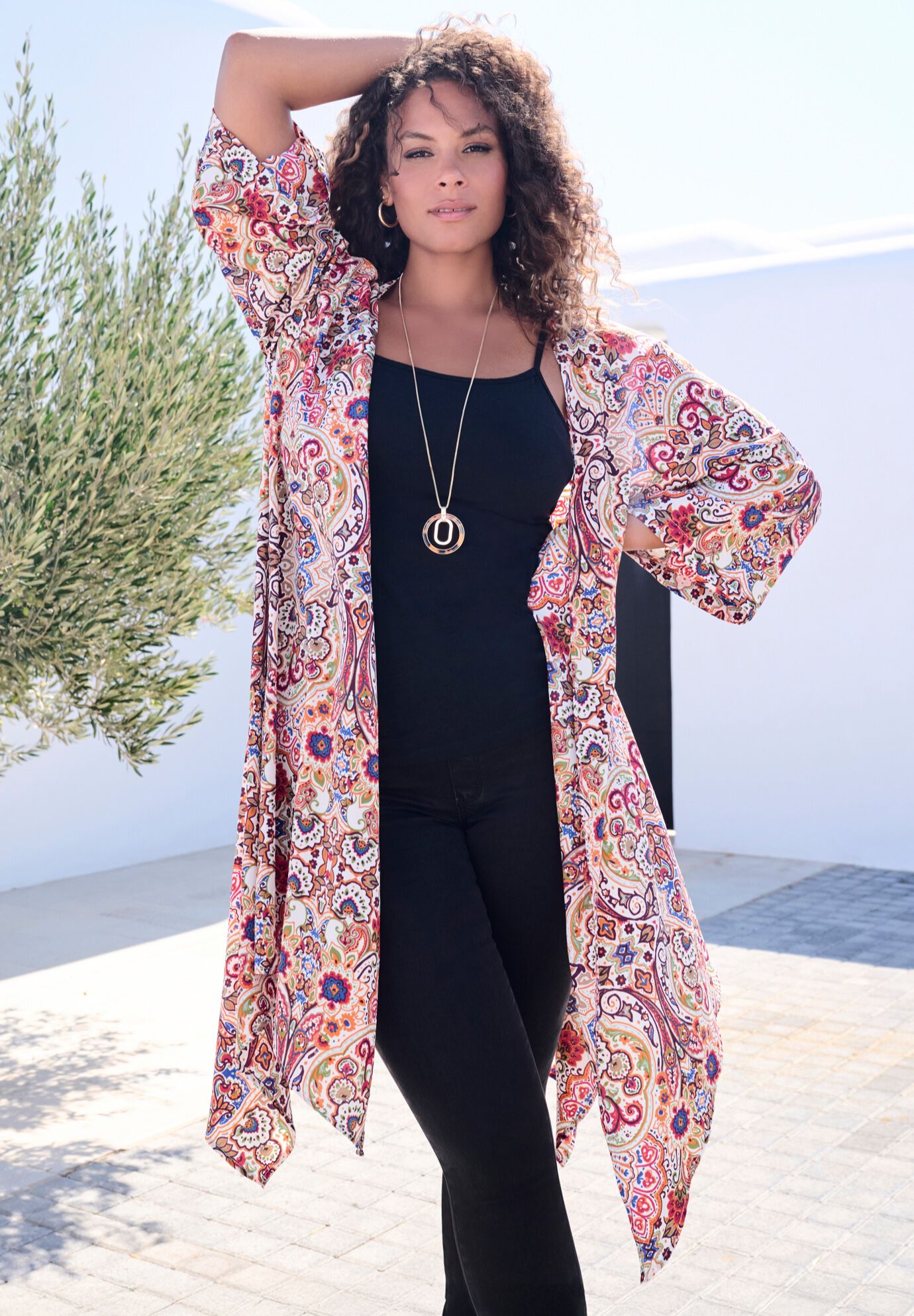 Hanky Hem Kimono, , alternate image number 4