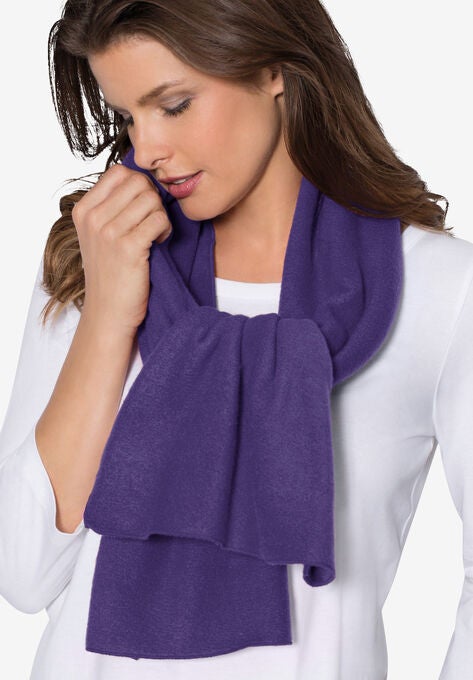 Plush Fleece Scarf, MIDNIGHT VIOLET, hi-res image number null