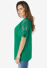 Lace-Sleeve Tee, , alternate image number null