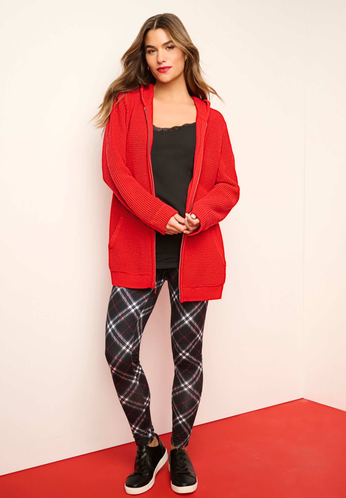 Plus Size Ankle Length Essential Stretch Legging, , alternate image number 3