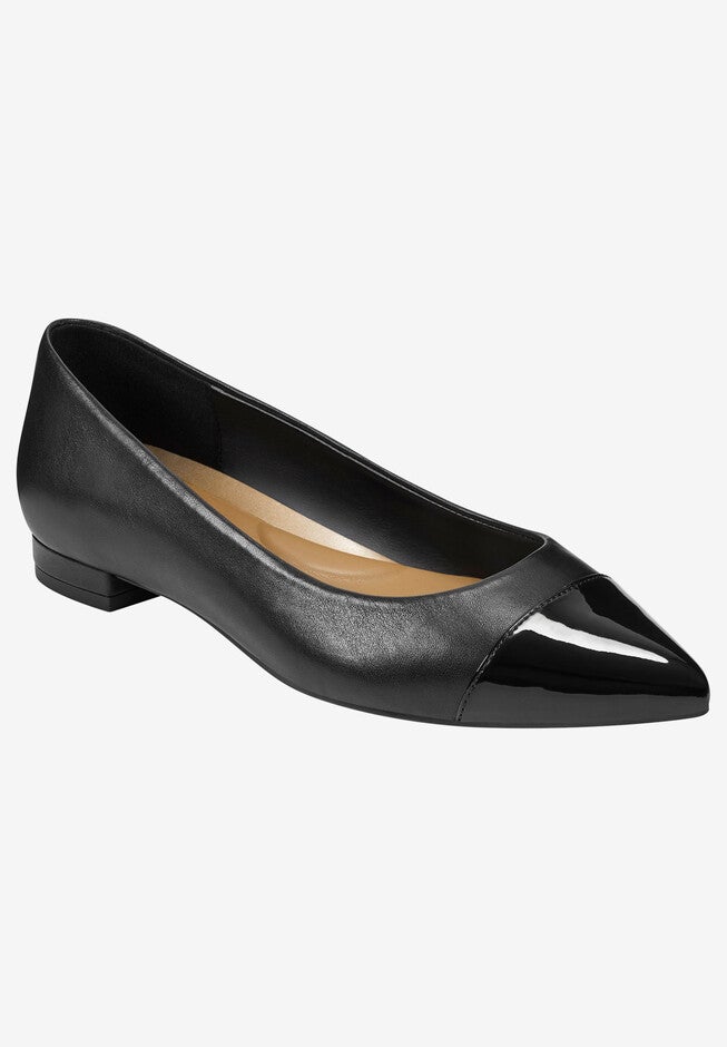 Farmingdale Flat , BLACK LEATHER, hi-res image number 0