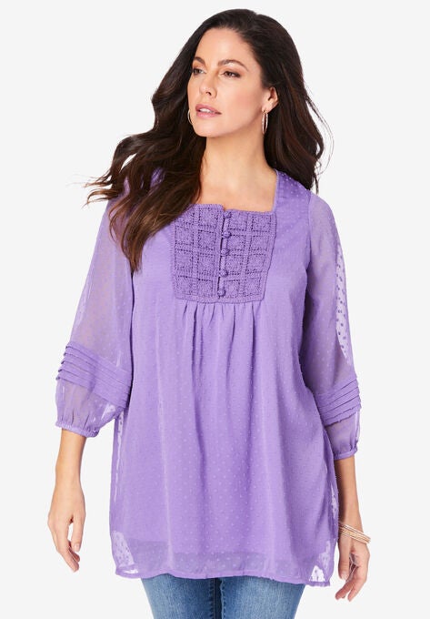 Emma Crochet Tunic, VINTAGE LAVENDER, hi-res image number null